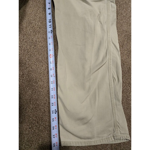 Vintage Levis SilverTab Khakis Mens 30x30 Tan Carpenter Pants Wide Leg USA - Picture 6 of 10